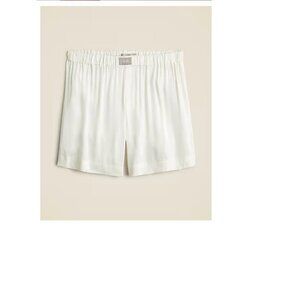 J. Crew Women's Silk-Blend Pajama Shorts in Ivory